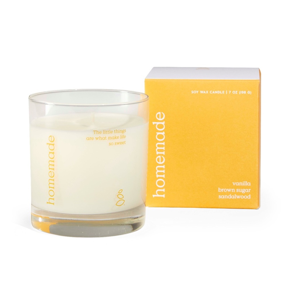 Homemade Soy Candle - Vanilla, Brown Sugar, Sandalwood